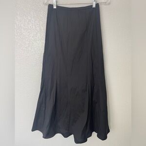 Tadashi Shoji Taffeta Style Long Formal Maxi Skirt Black Size 6 Flare